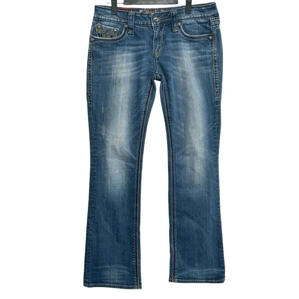 Rock Revival Sora Boot Jeans Women's Sz 30** Blue Stretch The Buckle Jeans - Picture 2 of 12